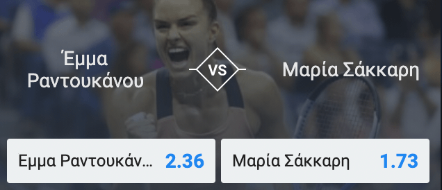 Rantoukanou Sakkari Us Open 21 Stoiximan