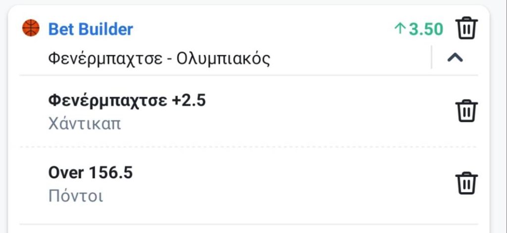 Fenerbahce Olympiakos Bet Builder