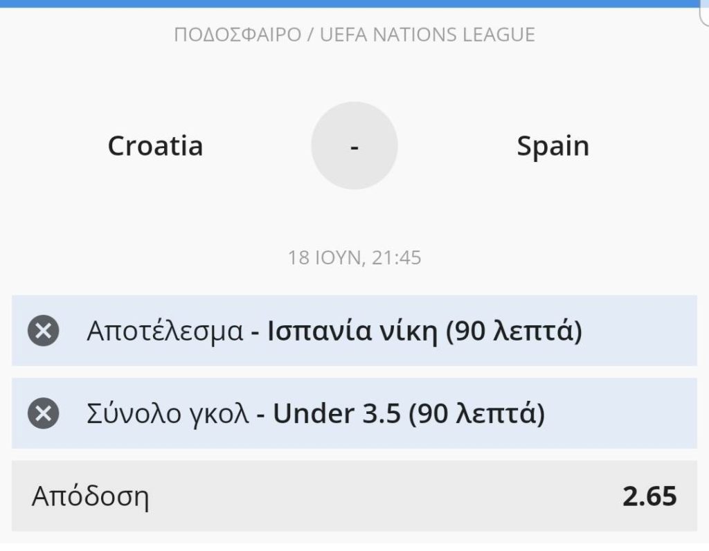 Croatia Spain Bet Buider*