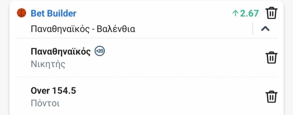 Panathinaikos Valencia Bet Builder*