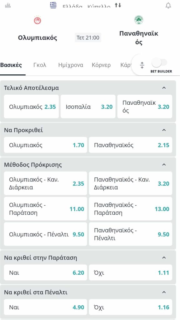 Olympiakos Panathinaikos Novibet