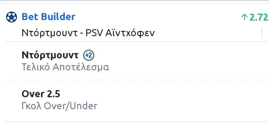 Dortmund PSV Bet Builder*