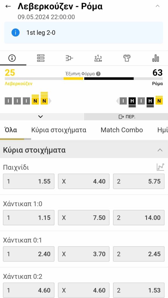 Leverkusen Roma Interwetten