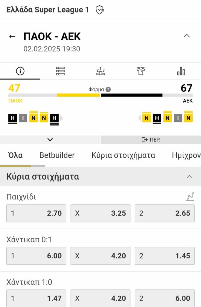 PAOK AEK Interwetten