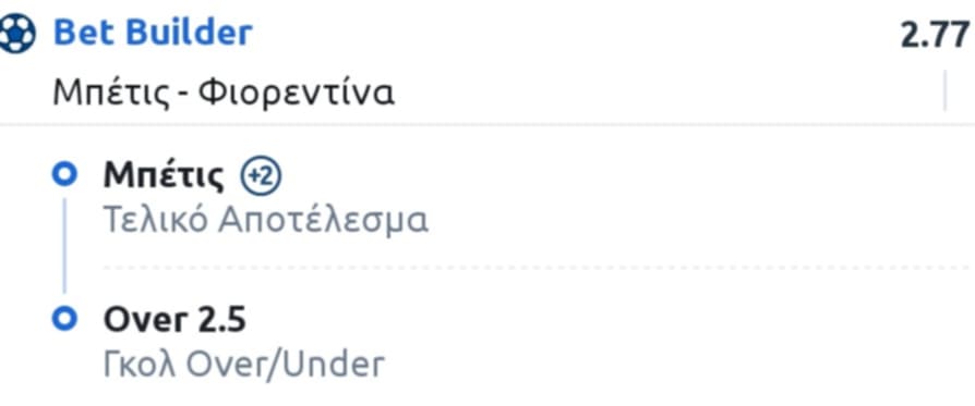 Betis Fiorentina Bet Builder*