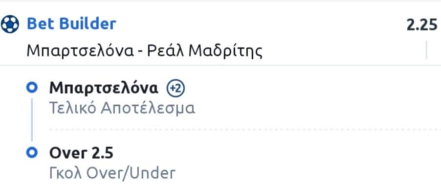 Barcelona Real Madrid Bet Builder*