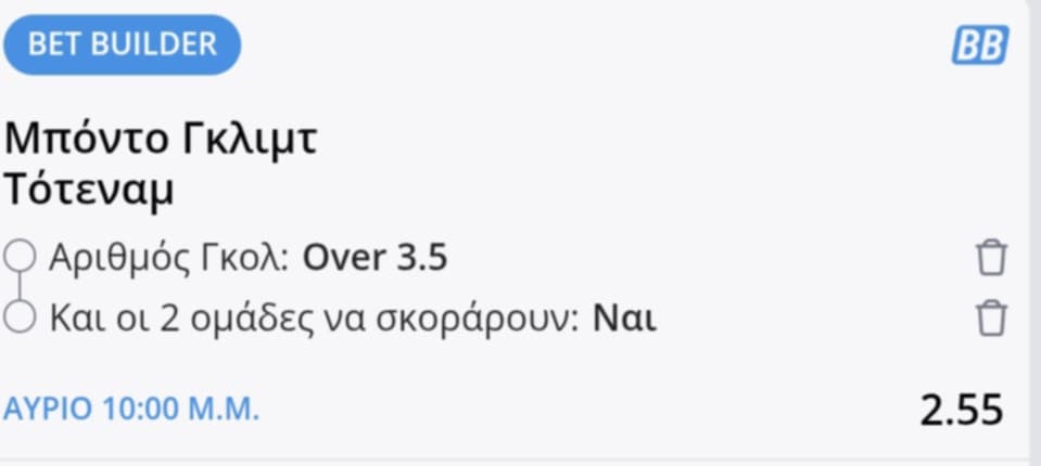 Bodo Tottenham Bet Builder*
