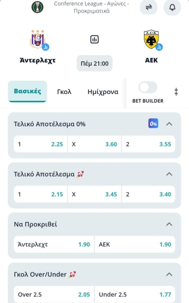 Anderlecht AEK Novibet