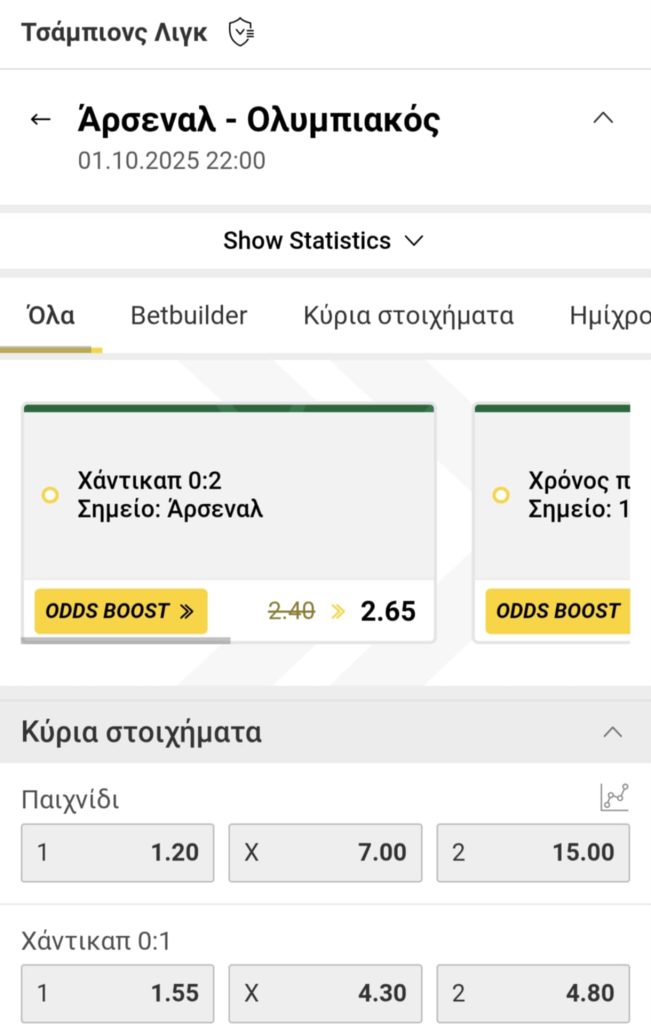 Arsenal Olympiakos Interwetten