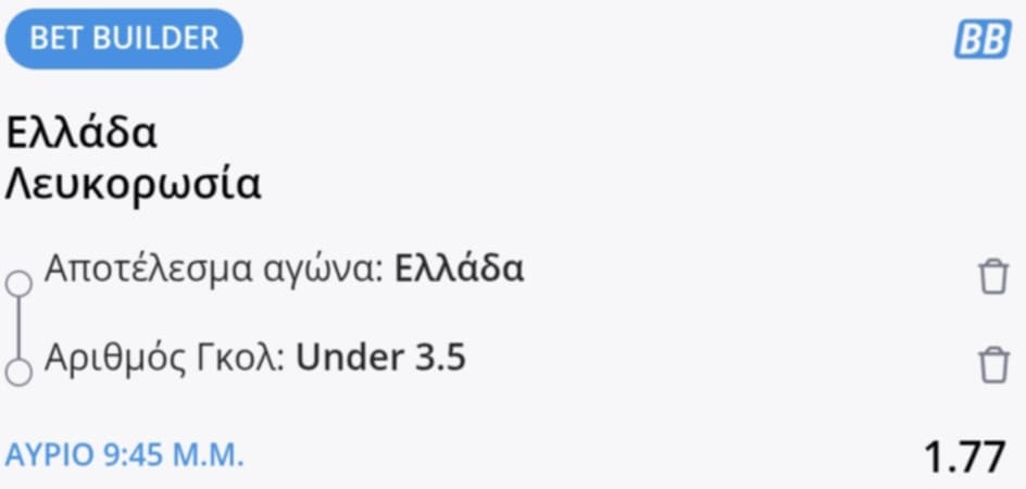 Greece Belarus Bet Builder*