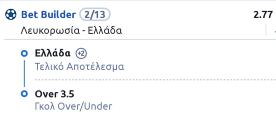 Belarus Greece Bet Builder*