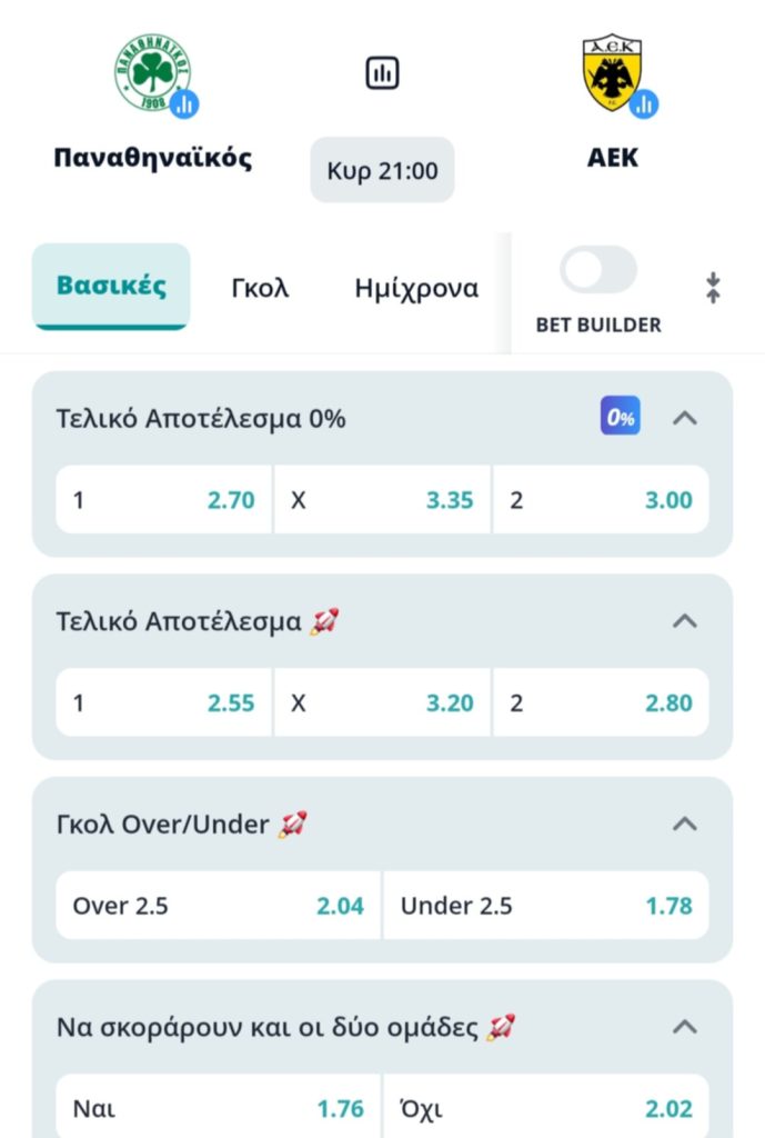 Panathinaikos AEK Novibet