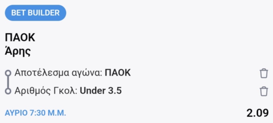 PAOK Aris Bet Builder*