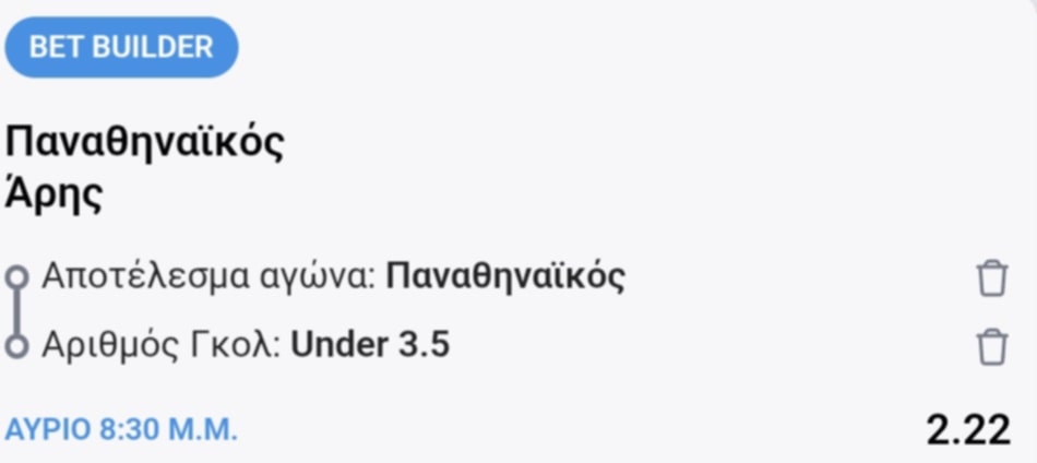 Panathinaikos Aris Bet Builder*