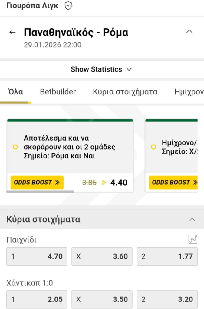 Panathinaikos Roma Interwetten