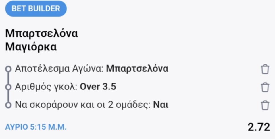 Barcelona Mallorca Bet Builder*