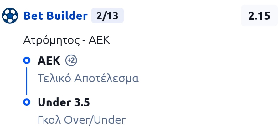 Atromitos AEK Bet Builder*
