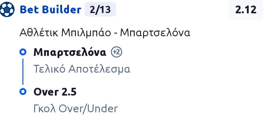 Bilbao Barcelona Bet Builder*