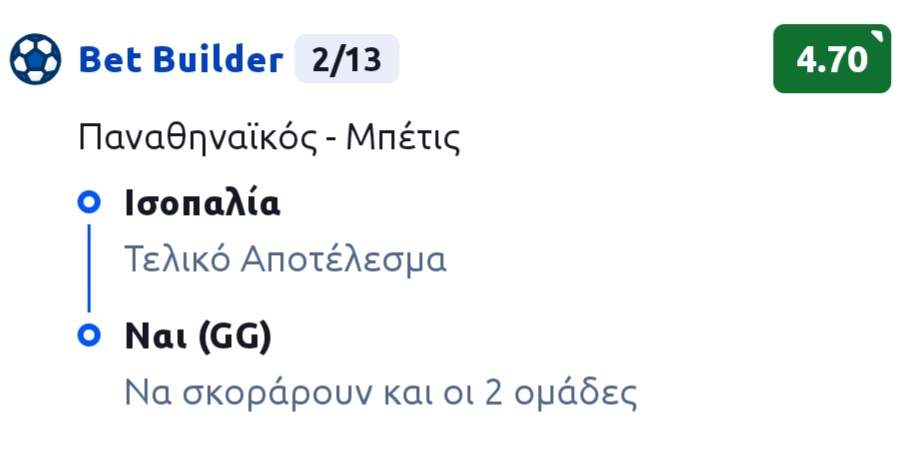 Panathinaikos Betis Bet Builder*