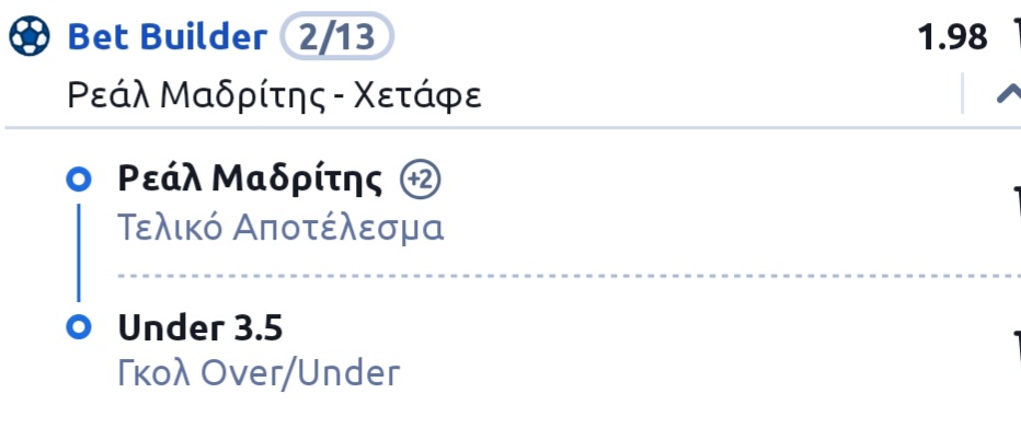 Real Getafe Bet Builder*