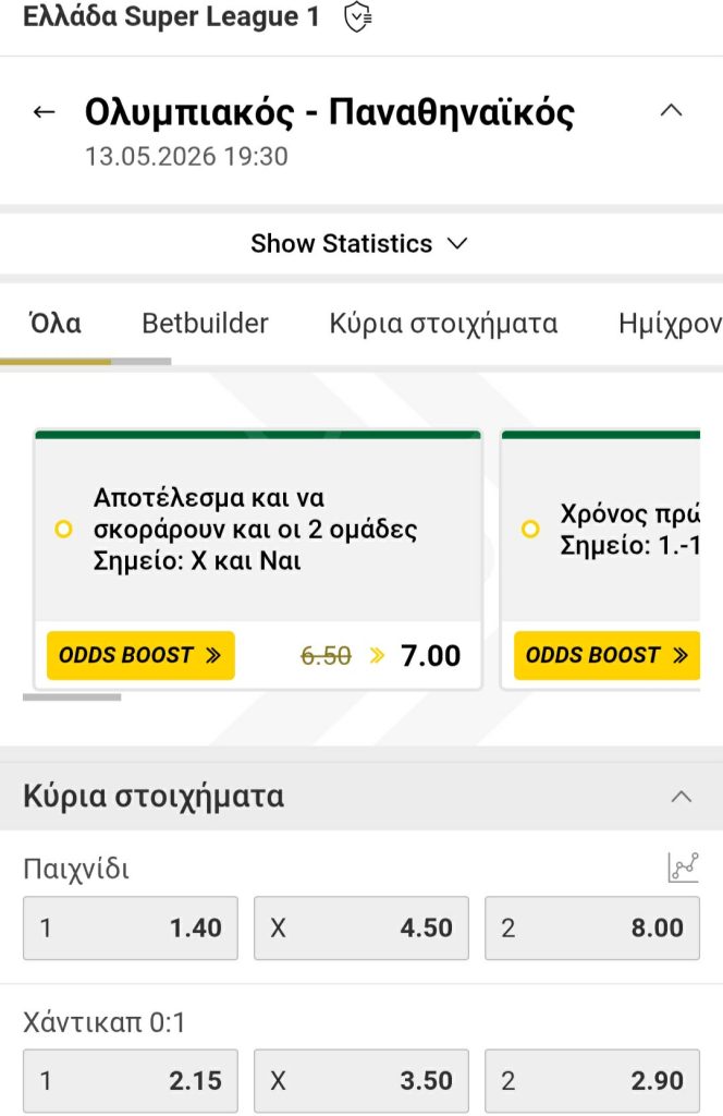 Olympiakos Panathinaikos Interwetten
