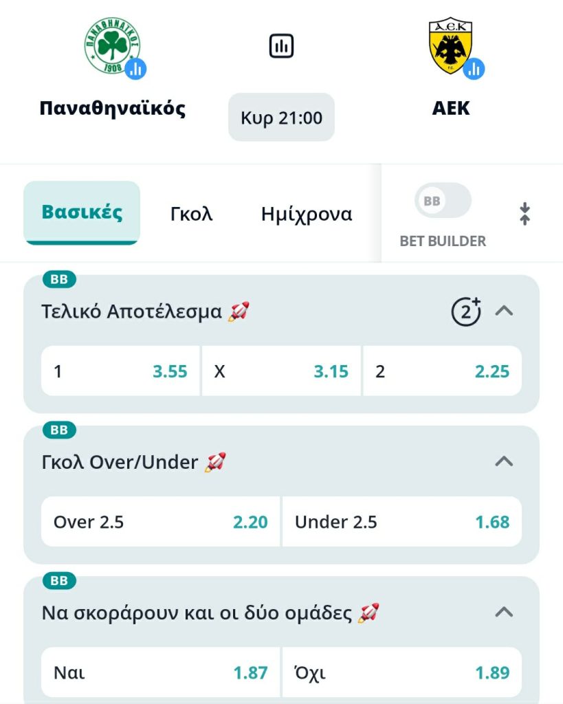 Panathinaikos AEK Novibet