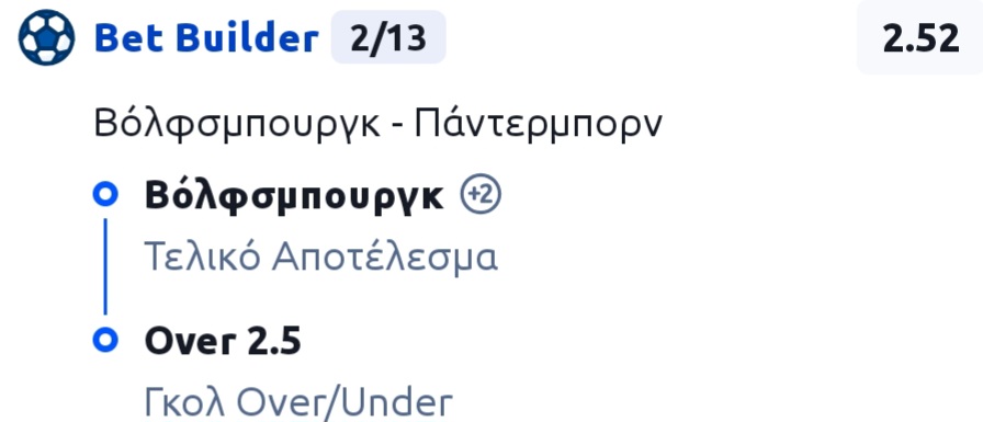 Wolfsburg Paderborn Bet Builder*