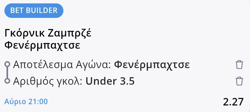 Gornik Fenerbahce Bet Builder*