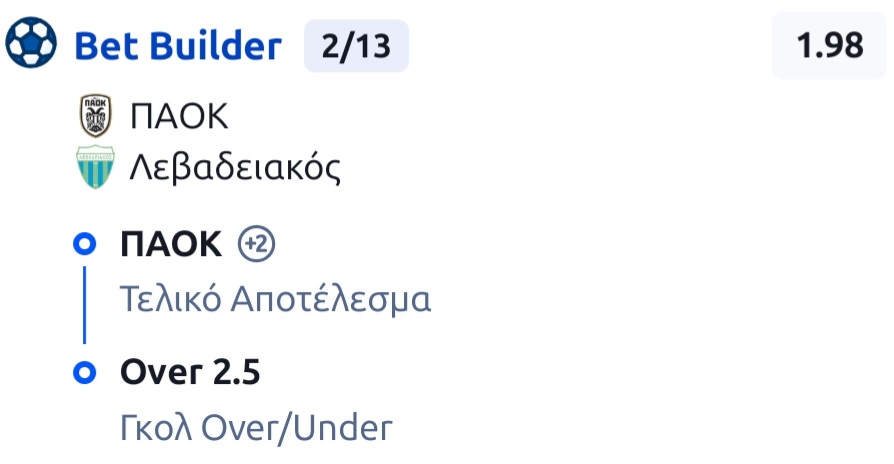 PAOK Levadiakos Bet Builder*